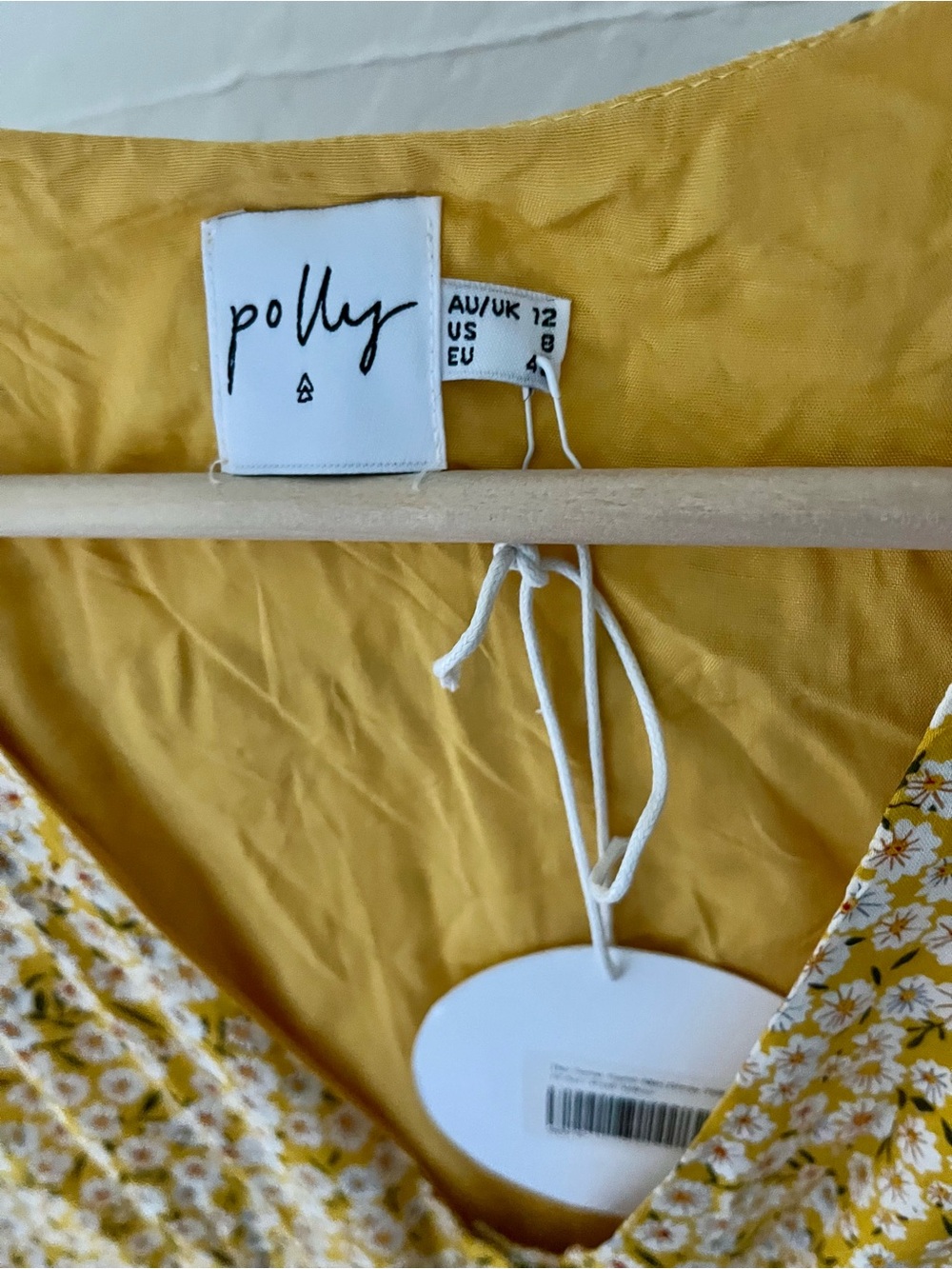 NWT Princess Polly Yellow Floral Button-Front Mini Dress - Picture 6 of 7